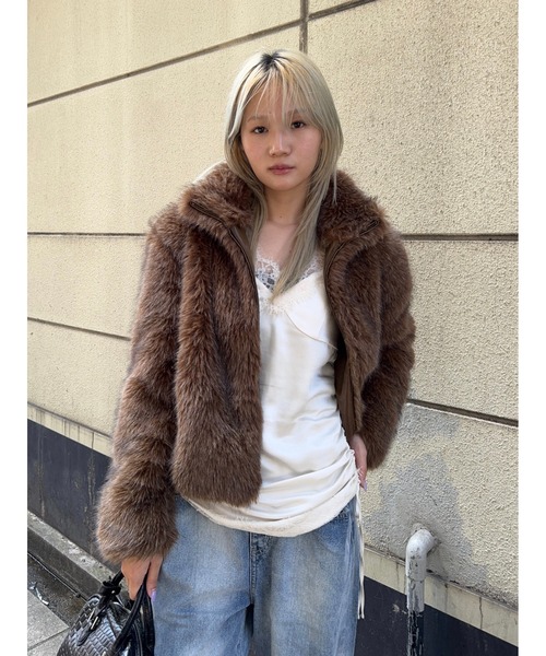 F/FUR STAND COLLAR ジャケット（ブルゾン）｜MOUSSY（マウジー）の