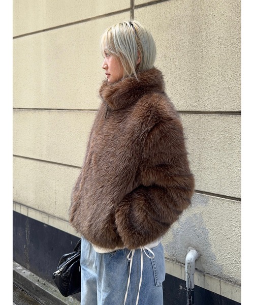 25年AW新作】F/FUR STAND COLLAR ジャケット（ブルゾン）｜MOUSSY