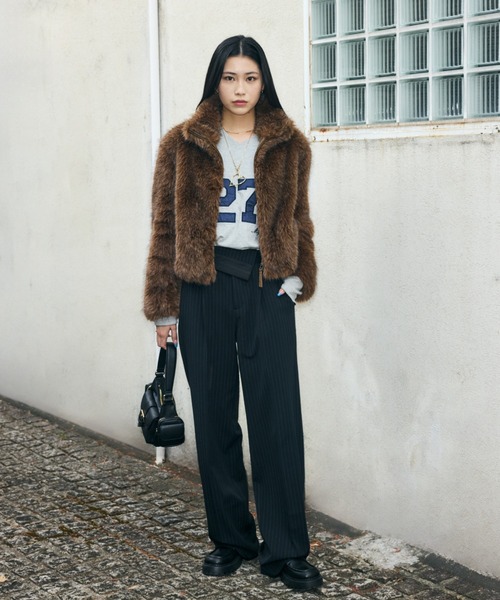 25年AW新作】F/FUR STAND COLLAR ジャケット（ブルゾン