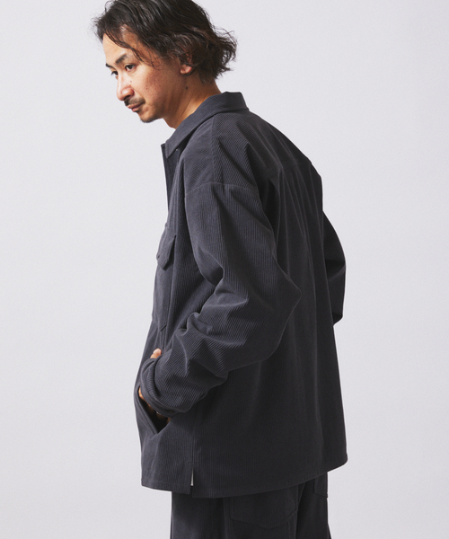 JOURNAL STANDARD relume（ジャーナルスタンダード　レリューム）の「TECH ”SOLOTEX(R)” コーデュロイ ウォッシャブル CPOシャツジャケット（シャツ/ブラウス・メンズ・ブラウン/ナチュラル/チャコールグレー/カーキ/ブラック・LARGE/MEDIUM/SMALL）」の11枚目の写真