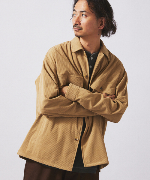 JOURNAL STANDARD relume（ジャーナルスタンダード　レリューム）の「TECH ”SOLOTEX(R)” コーデュロイ ウォッシャブル CPOシャツジャケット（シャツ/ブラウス・メンズ・ブラウン/ナチュラル/チャコールグレー/カーキ/ブラック・LARGE/MEDIUM/SMALL）」の18枚目の写真