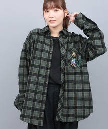 刺繍モールチェックシャツ【ユニセックス】