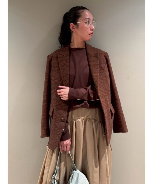 emmi（エミ）の「ベルトセットボリュームスカート（スカート・レディース・アイボリー/ブラック/ベージュ・0/1）」の7枚目の写真