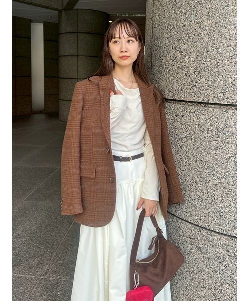 emmi（エミ）の「ベルトセットボリュームスカート（スカート・レディース・アイボリー/ブラック/ベージュ・0/1）」の14枚目の写真