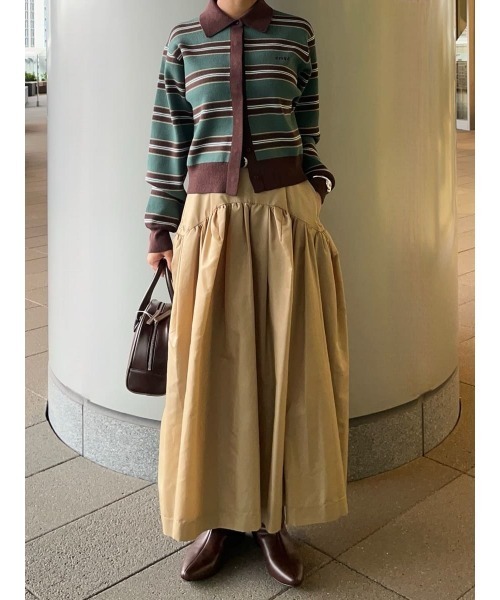 emmi（エミ）の「ベルトセットボリュームスカート（スカート・レディース・アイボリー/ブラック/ベージュ・0/1）」の3枚目の写真