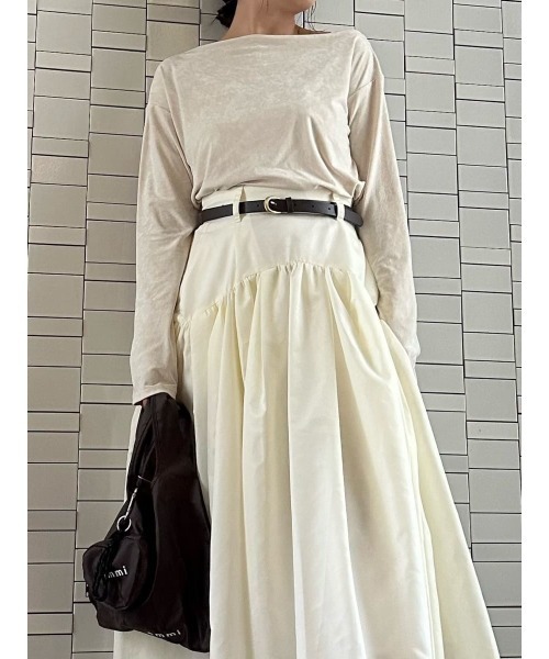 emmi（エミ）の「ベルトセットボリュームスカート（スカート・レディース・アイボリー/ブラック/ベージュ・0/1）」の18枚目の写真