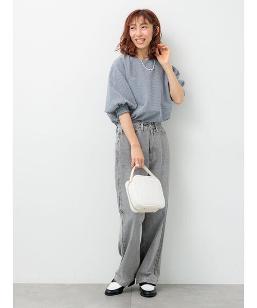 Lugnoncure（ルノンキュール）の「アソート袖口シャーリングブラウス（シャツ/ブラウス・レディース・ブルー/オフホワイト/チャコールグレー/ブラウン/ベージュ・F）」の6枚目の写真