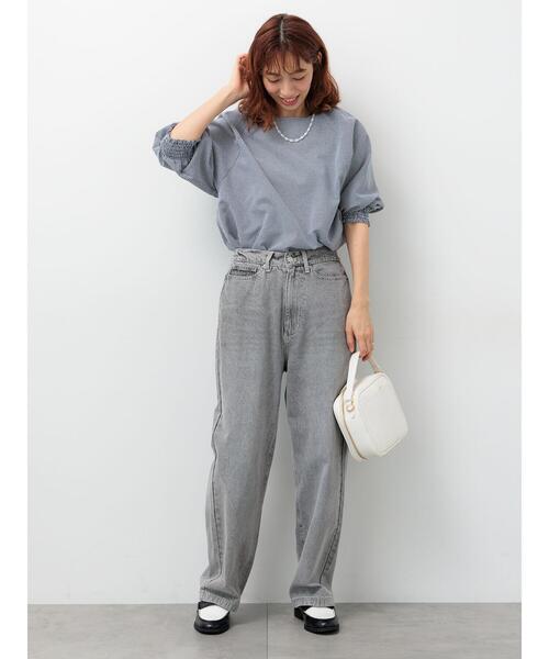 Lugnoncure（ルノンキュール）の「アソート袖口シャーリングブラウス（シャツ/ブラウス・レディース・ブルー/オフホワイト/チャコールグレー/ブラウン/ベージュ・F）」の18枚目の写真