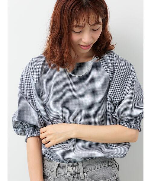 Lugnoncure（ルノンキュール）の「アソート袖口シャーリングブラウス（シャツ/ブラウス・レディース・ブルー/オフホワイト/チャコールグレー/ブラウン/ベージュ・F）」の13枚目の写真