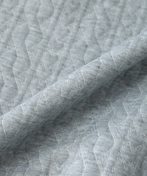 Amourire girl（アムリールガール）の「ふくれジャガード 袖リボンプルオーバー（スウェット・キッズ・グレー/ネイビー・160cm/150cm/140cm/130cm）」の3枚目の写真