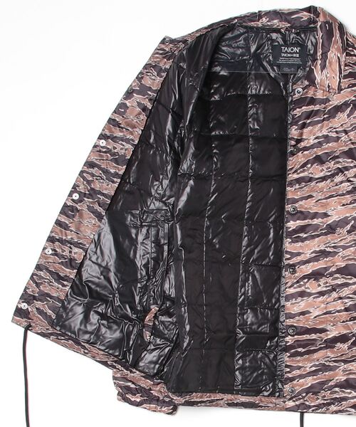TAION(タイオン)の「【TAION】DOWN COACH JACKET(ダウンジャケット/コート・メンズ・ネイビー/ブラック/タイガーカモ・MEDIUM/LARGE/X-LARGE)」の8枚目の写真