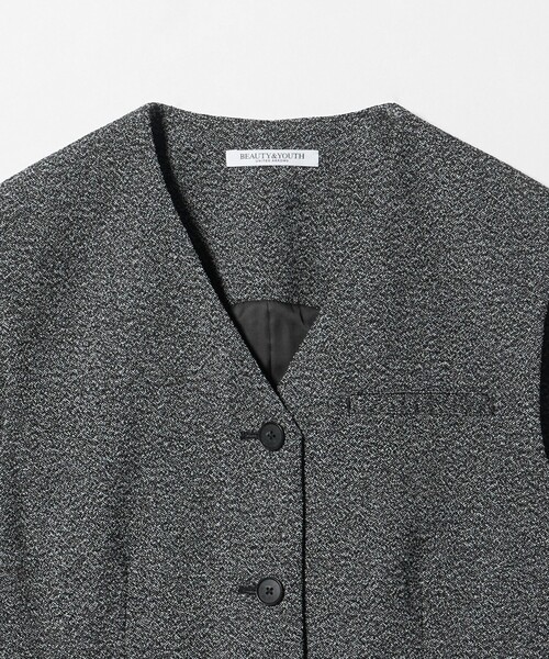 BEAUTY&YOUTH UNITED ARROWS（ビューティーアンドユースユナイテッドアローズ）の「ポリエステル ツイードライクベスト（ベスト・レディース・ブラック/ダークグレー・FREE）」の14枚目の写真