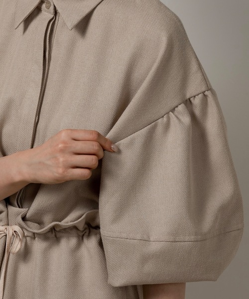 セール】volume sleeve waist gather combinaison / ボリューム