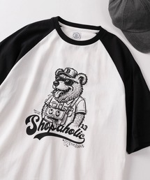 make a ray!（メイク ア レイ！）の「【84】ラグラン 6分袖  グラフィック プリントTシャツ（Tシャツ/カットソー）」