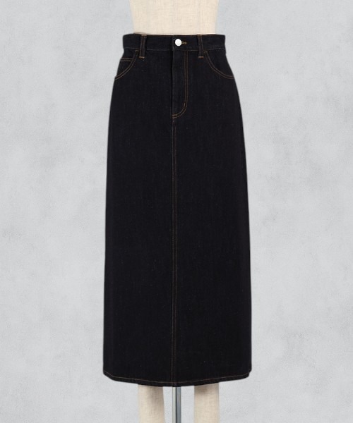 INTERPLANET(インタープラネット)の「デニムロングタイトスカート(デニムスカート・レディース・ネイビー・マルチサイズ)」の1枚目の写真