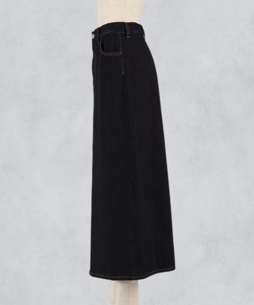 INTERPLANET(インタープラネット)の「デニムロングタイトスカート(デニムスカート・レディース・ネイビー・マルチサイズ)」の2枚目の写真