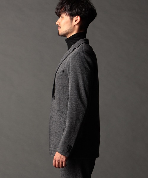 NICOLE CLUB FOR MEN（ニコルクラブフォーメン）の「アラカルトジャカードジャージジャケット（テーラードジャケット・メンズ・チャコールグレー/グレー/ストライプ/ブラック・LARGE/X-LARGE/MEDIUM）」の9枚目の写真