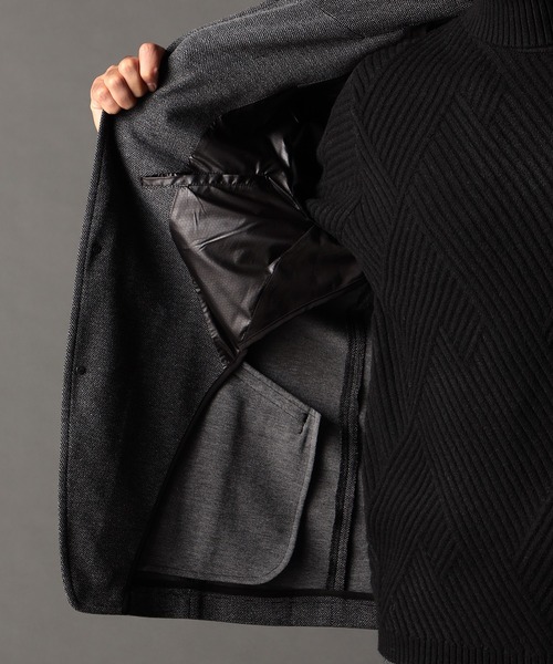 NICOLE CLUB FOR MEN（ニコルクラブフォーメン）の「アラカルトジャカードジャージジャケット（テーラードジャケット・メンズ・チャコールグレー/グレー/ストライプ/ブラック・LARGE/X-LARGE/MEDIUM）」の19枚目の写真