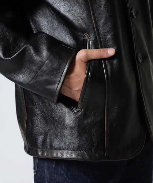 COWHIDE CARCOAT VINTAGE FINISH / カウハイド カーコート