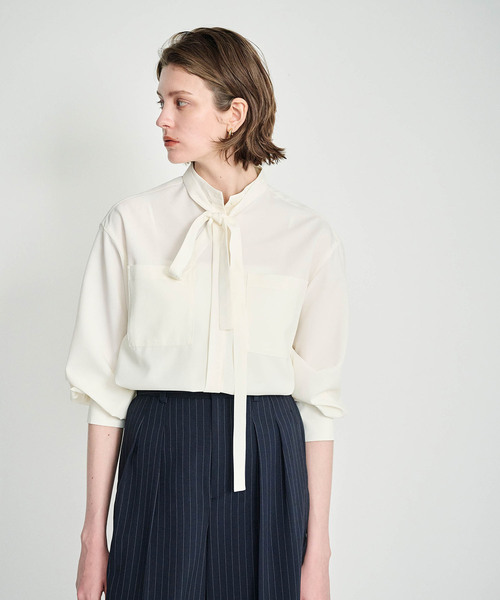 ウォッシャブル2WAYバンドカラーシャツ【CLEAN MOTION】（シャツ