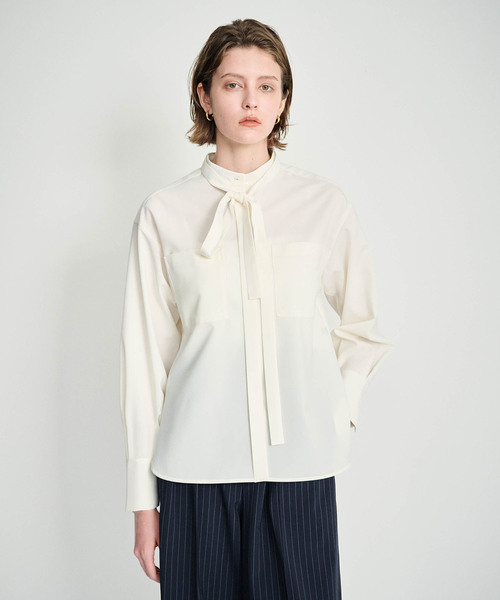 ウォッシャブル2WAYバンドカラーシャツ【CLEAN MOTION】（シャツ