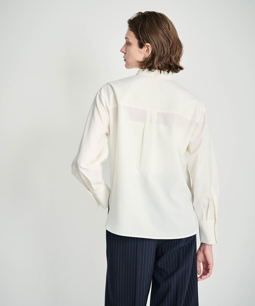 ウォッシャブル2WAYバンドカラーシャツ【CLEAN MOTION】（シャツ