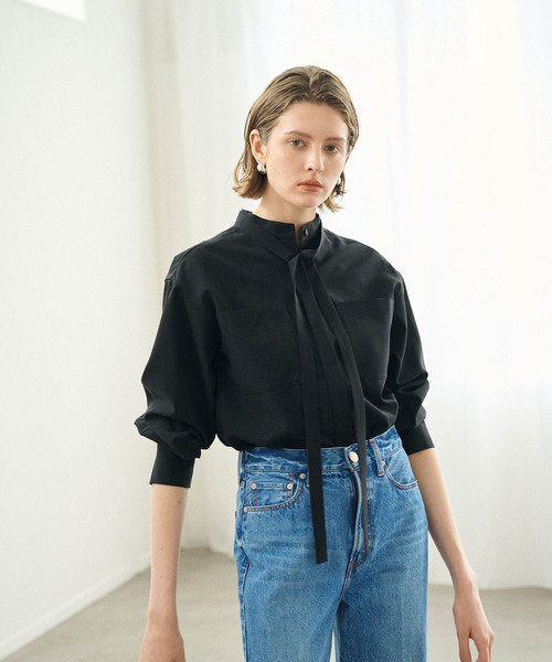 ウォッシャブル2WAYバンドカラーシャツ【CLEAN MOTION】（シャツ