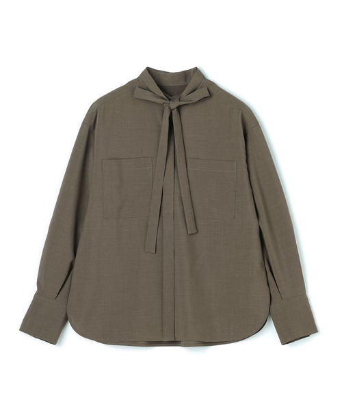 N.O.R.C（ノーク）の「ウォッシャブル2WAYバンドカラーシャツ【CLEAN MOTION】（シャツ/ブラウス・レディース・ブラック/ブラウン/オフホワイト・フリー）」の14枚目の写真