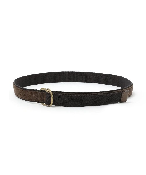 hobo（ホーボー）の「【hobo / ホーボー】 DOUBLE RING BELT PIG SUEDE（ベルト・メンズ・ダークブラウン/グリーン/チャコール/オレンジ・FREE）」の3枚目の写真