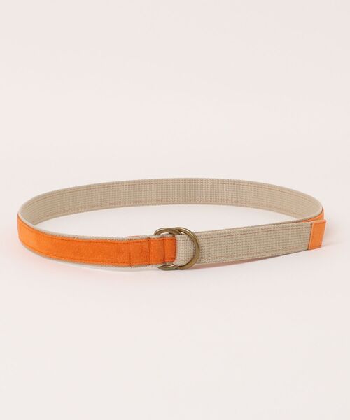 hobo（ホーボー）の「【hobo / ホーボー】 DOUBLE RING BELT PIG SUEDE（ベルト・メンズ・ダークブラウン/グリーン/チャコール/オレンジ・FREE）」の5枚目の写真