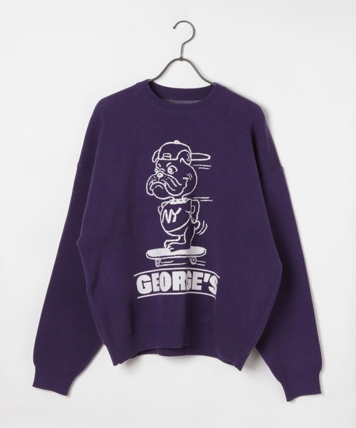 GEORGE'S（ジョージズ）の「アニマルジャガードプルオーバー（ニット/セーター・メンズ・ホワイト/レッド/パープル・MEDIUM/LARGE）」の5枚目の写真