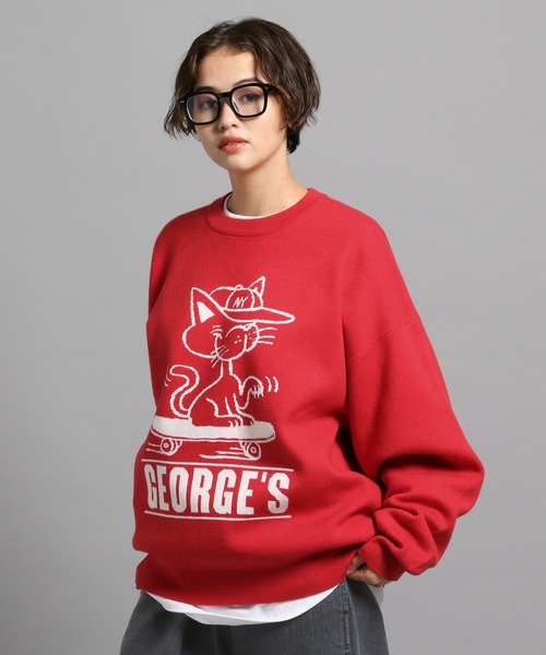 GEORGE'S（ジョージズ）の「アニマルジャガードプルオーバー（ニット/セーター・メンズ・ホワイト/レッド/パープル・MEDIUM/LARGE）」の16枚目の写真