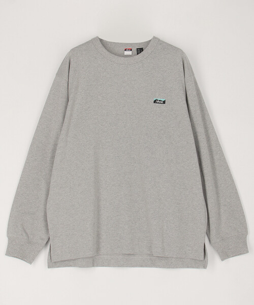 NANGA(ナンガ)の「NANGA/ナンガ E H BOX LOGO EMBROIDERY L/S T(Tシャツ/カットソー・メンズ・グレー/ブラック/ホワイト/グリーン・SMALL/MEDIUM/LARGE/X-LARGE)」の3枚目の写真