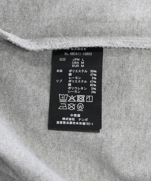 NANGA(ナンガ)の「NANGA/ナンガ E H BOX LOGO EMBROIDERY L/S T(Tシャツ/カットソー・メンズ・グレー/ブラック/ホワイト/グリーン・SMALL/MEDIUM/LARGE/X-LARGE)」の7枚目の写真