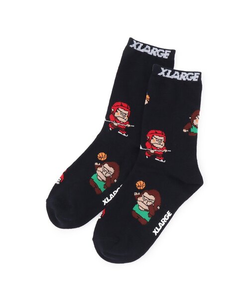 XLARGE KIDS(エクストララージキッズ)の「スポーツファニーゴリラクルーソックス(ソックス/靴下・キッズ・レッド/イエロー/ネイビー・13-15cm/15-17cm/17-19cm/19-21cm)」の2枚目の写真