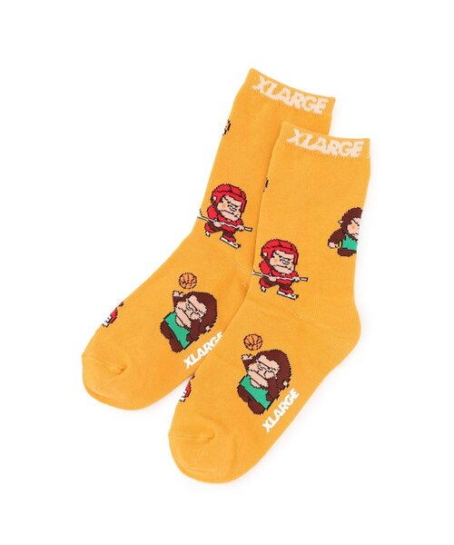 XLARGE KIDS(エクストララージキッズ)の「スポーツファニーゴリラクルーソックス(ソックス/靴下・キッズ・レッド/イエロー/ネイビー・13-15cm/15-17cm/17-19cm/19-21cm)」の3枚目の写真
