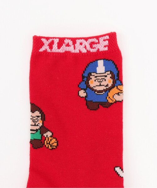 XLARGE KIDS(エクストララージキッズ)の「スポーツファニーゴリラクルーソックス(ソックス/靴下・キッズ・レッド/イエロー/ネイビー・13-15cm/15-17cm/17-19cm/19-21cm)」の8枚目の写真