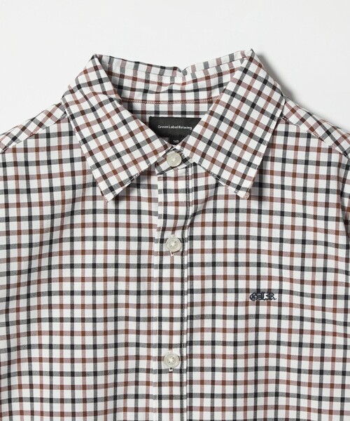 green label relaxing(グリーンレーベルリラクシング)の「チェックシャツ / キッズ 140cm-160cm(シャツ/ブラウス・キッズ・ライトブルー/ブラウン・160cm/150cm/140cm)」の6枚目の写真