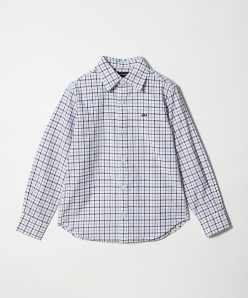 green label relaxing(グリーンレーベルリラクシング)の「チェックシャツ / キッズ 140cm-160cm(シャツ/ブラウス・キッズ・ライトブルー/ブラウン・160cm/150cm/140cm)」の12枚目の写真