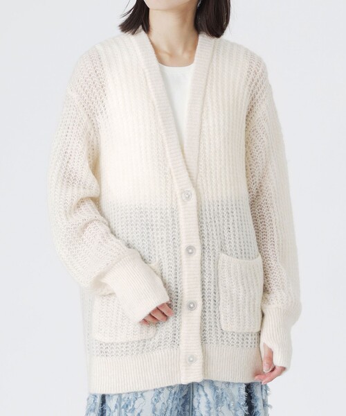 メッシュニットオーバーカーディガン（カーディガン/ボレロ