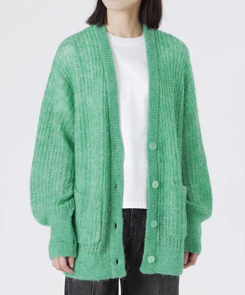 LOVELESS（ラブレス）の「メッシュニットオーバーカーディガン（カーディガン/ボレロ・レディース・オフホワイト/グリーン系その他/パープル系その他7/ピンク系その他2・36）」の2枚目の写真