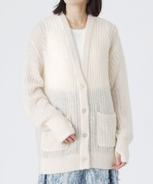 メッシュニット」に該当するカーディガン/ボレロ（ホワイト/白色系