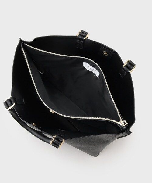 OPAQUE.CLIP（オペークドットクリップ）の「【2WAY/A4サイズ対応】シュリンク合皮トートバッグ（トートバッグ・レディース・ベージュ/ブラック・00）」の14枚目の写真