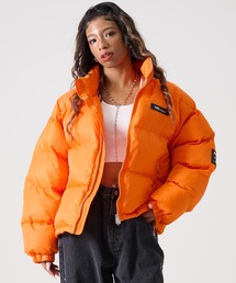 FUBU（ フブ）の「FUBU フブ ロゴ ワッペン ショート丈 長袖 ナイロン 中綿 ジャケット ジャンパー（ダウンジャケット/コート）」