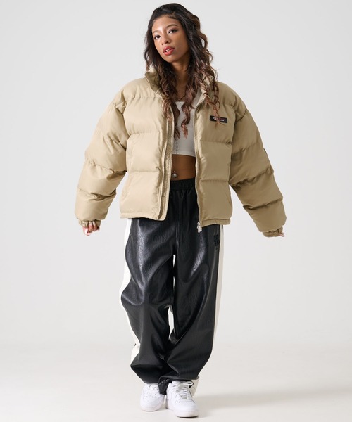 FUBU( フブ)の「FUBU フブ ロゴ ワッペン ショート丈 長袖 ナイロン 中綿 ジャケット ジャンパー(ダウンジャケット/コート・メンズ・オレンジ/ネイビー/ベージュ/ブラック・M/L/XL/XXL)」の20枚目の写真