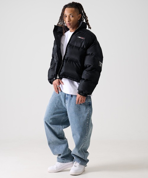 FUBU( フブ)の「FUBU フブ ロゴ ワッペン ショート丈 長袖 ナイロン 中綿 ジャケット ジャンパー(ダウンジャケット/コート・メンズ・オレンジ/ネイビー/ベージュ/ブラック・M/L/XL/XXL)」の11枚目の写真