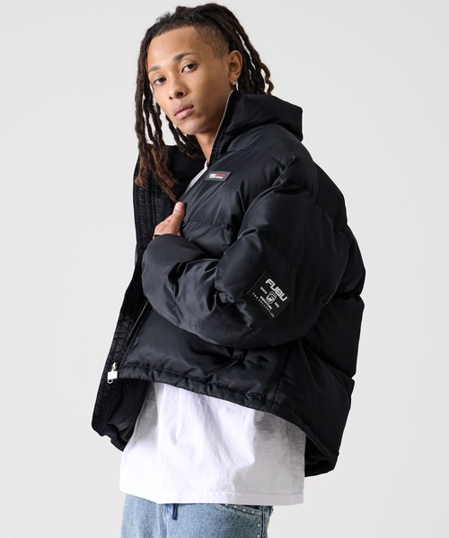 FUBU( フブ)の「FUBU フブ ロゴ ワッペン ショート丈 長袖 ナイロン 中綿 ジャケット ジャンパー(ダウンジャケット/コート・メンズ・オレンジ/ネイビー/ベージュ/ブラック・M/L/XL/XXL)」の9枚目の写真