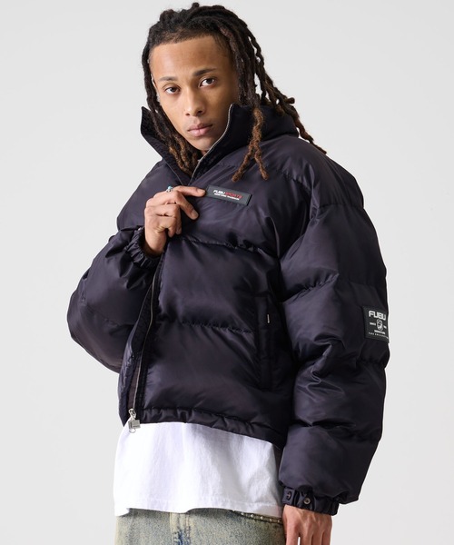FUBU( フブ)の「FUBU フブ ロゴ ワッペン ショート丈 長袖 ナイロン 中綿 ジャケット ジャンパー(ダウンジャケット/コート・メンズ・オレンジ/ネイビー/ベージュ/ブラック・M/L/XL/XXL)」の22枚目の写真