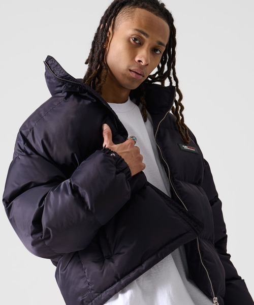 FUBU( フブ)の「FUBU フブ ロゴ ワッペン ショート丈 長袖 ナイロン 中綿 ジャケット ジャンパー(ダウンジャケット/コート・メンズ・オレンジ/ネイビー/ベージュ/ブラック・M/L/XL/XXL)」の21枚目の写真