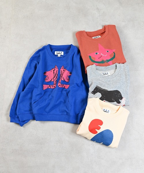 MARKEY'S（マーキーズ）の「カンガルーポッケトレーナー（スウェット・キッズ・ブラウン/ブルー/オフホワイト/杢グレー・80/90/95/100/110/120/130/140/150）」の7枚目の写真